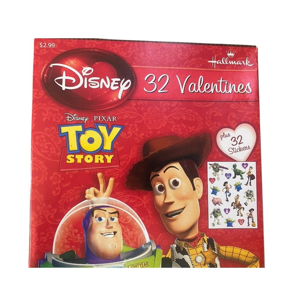 Disney Pixar Toy Story 32 Valentines Cards W/ Stickers Hallmark Sealed Box - Picture 3 of 3